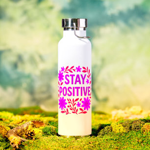 Positives Motivierend Zitat aus der Blüte bleibe Trinkflasche
