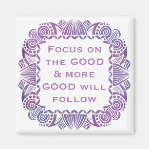Positives Motivierend Zitat in Lila Magnet
