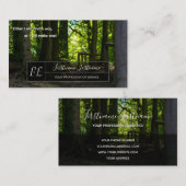 Positives motivierend Zitat mit Forstweg Visitenkarte (Vorne/Hinten)