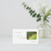 Positives motivierend Zitat mit kleinen Ladybugs Visitenkarte (Stehend Vorderseite)