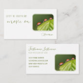 Positives motivierend Zitat mit kleinen Ladybugs Visitenkarte (Vorne/Hinten)