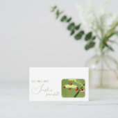 Positives motivierend Zitat mit kleinen Ladybugs Visitenkarte (Stehend Vorderseite)