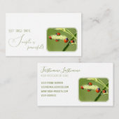 Positives motivierend Zitat mit kleinen Ladybugs Visitenkarte (Vorne/Hinten)