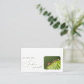 Positives motivierend Zitat mit kleinen Ladybugs Visitenkarte (Stehend Vorderseite)