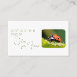 Positives motivierend Zitat mit wenig Ladybug Visitenkarte