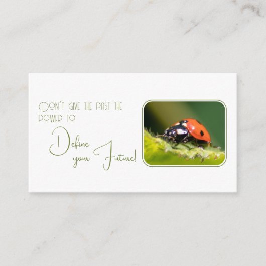 Positives motivierend Zitat mit wenig Ladybug Visitenkarte (Vorderseite)