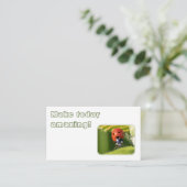 Positives motivierend Zitat mit wenig Ladybug Visitenkarte (Stehend Vorderseite)