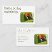 Positives motivierend Zitat mit wenig Ladybug Visitenkarte (Vorne/Hinten)