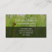 Positives motivierend Zitat mit wenig Ladybug Visitenkarte (Rückseite)