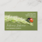Positives motivierend Zitat mit wenig Ladybug Visitenkarte (Rückseite)