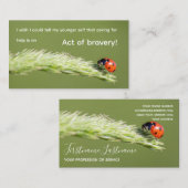 Positives motivierend Zitat mit wenig Ladybug Visitenkarte (Vorne/Hinten)