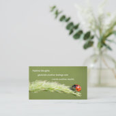 Positives motivierend Zitat mit wenig Ladybug Visitenkarte (Stehend Vorderseite)