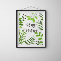 Positives Motivposter mit botanischem bleibe