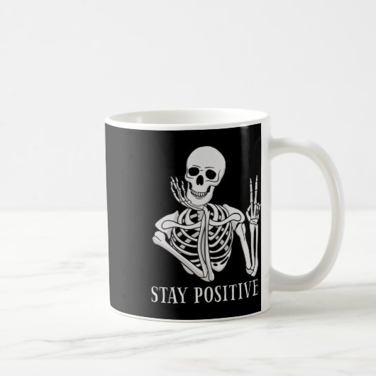 Positives nie besseres Skeleton Spaß Halloween ble Kaffeetasse (Rechts)