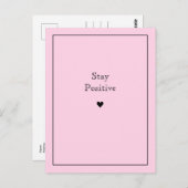 Positives Pink bleibe Postkarte (Vorne/Hinten)