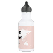 Positives Pink Das Abenteuer beginnt mit der Weltk Edelstahlflasche (Rechts)