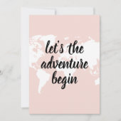 Positives Pink Das Abenteuer beginnt mit der Weltk Feiertagskarte (Vorderseite)