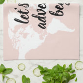 Positives Pink Das Abenteuer beginnt mit der Weltk Geschirrtuch (Gefaltet)