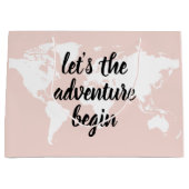 Positives Pink Das Abenteuer beginnt mit der Weltk Große Geschenktüte (Vorderseite)