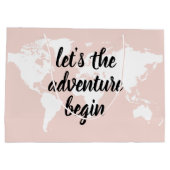 Positives Pink Das Abenteuer beginnt mit der Weltk Große Geschenktüte (Rückseite)