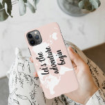 Positives Pink Das Abenteuer beginnt mit der Weltk iPhone 11Pro Max Hülle<br><div class="desc">Positives Pink Das Abenteuer beginnt mit der Weltkarte</div>