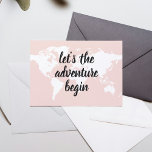 Positives Pink Das Abenteuer beginnt mit der Weltk Magnetkarte<br><div class="desc">Positives Pink Das Abenteuer beginnt mit der Weltkarte</div>