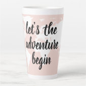 Positives Pink Das Abenteuer beginnt mit der Weltk Milchtasse (Vorderseite)