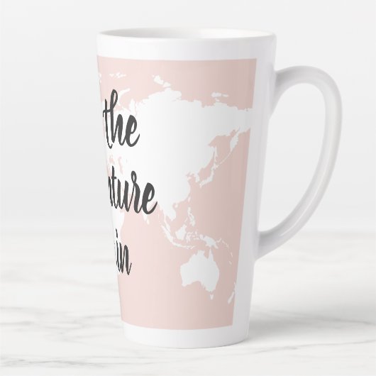 Positives Pink Das Abenteuer beginnt mit der Weltk Milchtasse (Rechts)