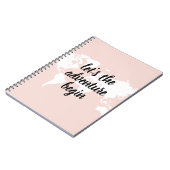 Positives Pink Das Abenteuer beginnt mit der Weltk Notizblock (Linke Seite)