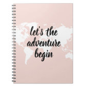 Positives Pink Das Abenteuer beginnt mit der Weltk Notizblock (Vorderseite)