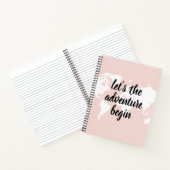 Positives Pink Das Abenteuer beginnt mit der Weltk Notizblock (Innenseite)