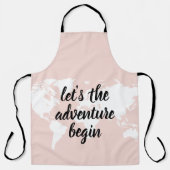 Positives Pink Das Abenteuer beginnt mit der Weltk Schürze (Vorderseite)