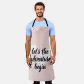 Positives Pink Das Abenteuer beginnt mit der Weltk Schürze (Getragen)