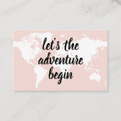Positives Pink Das Abenteuer beginnt mit der Weltk Visitenkarte (Vorderseite)