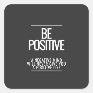 Positives Plakat Quadratischer Aufkleber