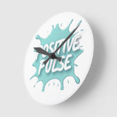 Positives Puls-Splatter-Grafik Runde Wanduhr (Winkel)