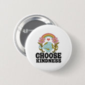 Positives Rainbow Peace Hippie Wählen Sie Kindness Button (Vorne & Hinten)