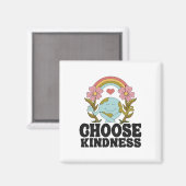 Positives Rainbow Peace Hippie Wählen Sie Kindness Magnet (Vorderseite/Rückseite)