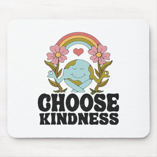 Positives Rainbow Peace Hippie Wählen Sie Kindness Mousepad (Vorne)
