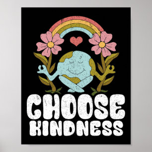 Positives Rainbow Peace Hippie Wählen Sie Kindness Poster