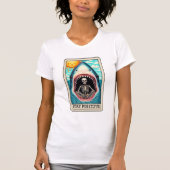 Positives Skelett in einem Tarot bleibe T-Shirt (Vorderseite)