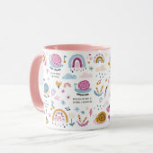 Positives Snail-Denken, Pink-Kaffee-Tasse, 11oz Tasse (Vorderseite Links)