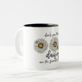 Positives Sprichwort/Verbreitung der Inspirationsq Zweifarbige Tasse (Vorderseite Links)