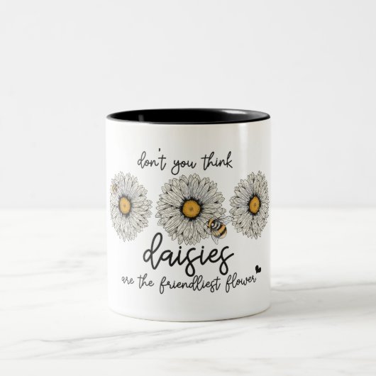 Positives Sprichwort/Verbreitung der Inspirationsq Zweifarbige Tasse (Mittel)