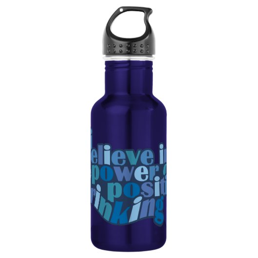 Positives Trinken Edelstahlflasche (Vorderseite)