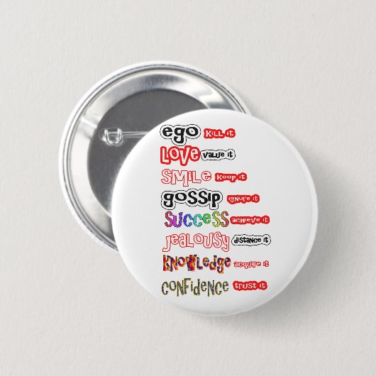 Positives Vermögen und negative Schulden Button (Vorne & Hinten)