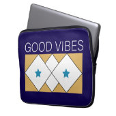 Positives Vibes erfrischendes Design Laptopschutzhülle (Vorderseite Links)