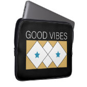 Positives Vibes erfrischendes Design Laptopschutzhülle (Vorne Rechts)