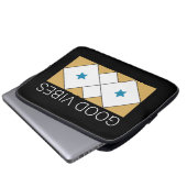 Positives Vibes erfrischendes Design Laptopschutzhülle (Vorne Knopf)
