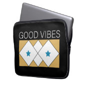 Positives Vibes erfrischendes Design Laptopschutzhülle (Vorderseite Links)